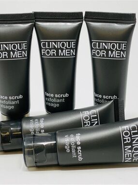 5-15ml Clinique For Men Face Scrub - Black | Gentle Exfoliant